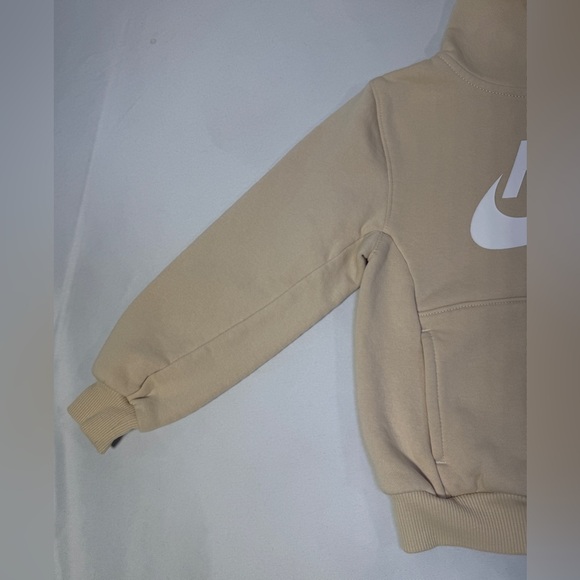 Nike Toddler Sweatsuit Set Hoodie Top Joggers Pants Beige Tan XS 4 Unisex Fleece - Picture 4 of 15